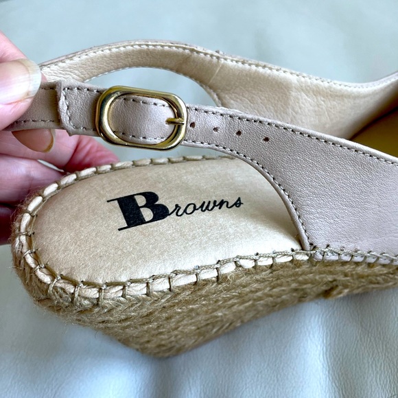 Browns Slingback Espadrilles Size 40 - 9 - Picture 3 of 9
